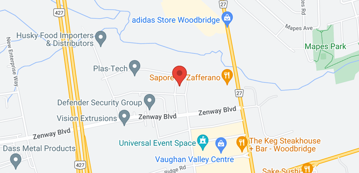 map of 250 VAUGHAN VALLEY BLVD